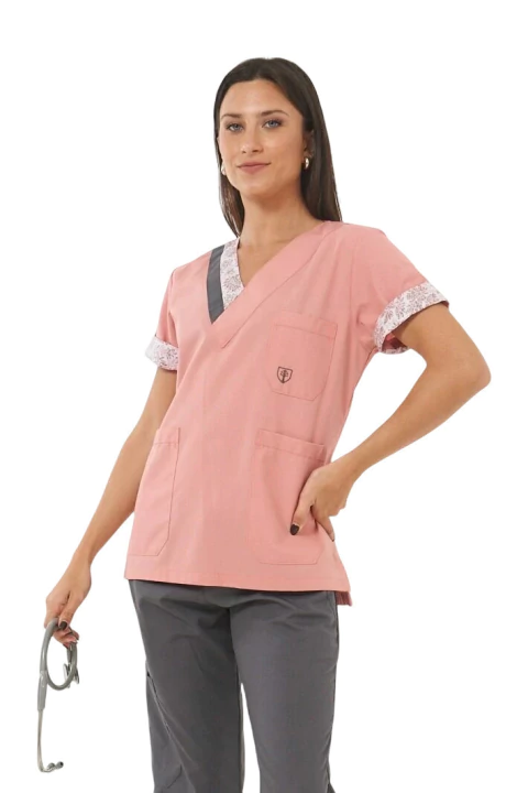 Chaqueta Mix Arana Ladrillo Rosado