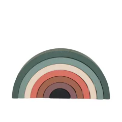 arco-iris-de-empilhar-de-madeira-tons-claros