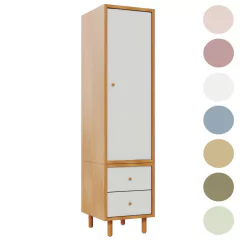 Armário Modular Joy com 1 Porta e Gaveta - Colorido/Madeira