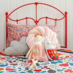 cama-de-ferro-flor-de-lis-solteiro-vermelha