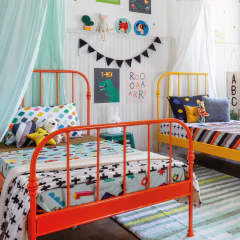 cama-de-ferro-solteiro-estilo-patente-laranja 