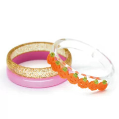 conjunto-pulseiras-abobora-laranja-com-dourado-e-rosa-lilies-roses-ny