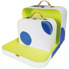 Maletas Branca com Bolas Azul - Meri Meri
