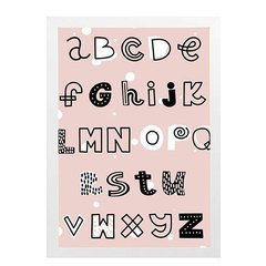 Quadro Alfabeto Rosa Mama Loves You (Unidade) - comprar online