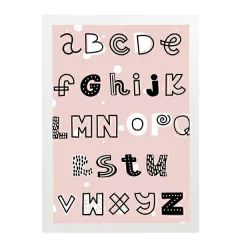 Quadro Alfabeto Rosa Mama Loves You (Unidade) - comprar online