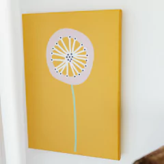 quadro-canvas-selva-flor-mostarda-mama-loves-you