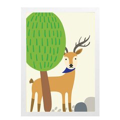quadro-floresta-cervo-mama-loves-you