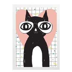 Quadro Gato Lover Mama Loves You