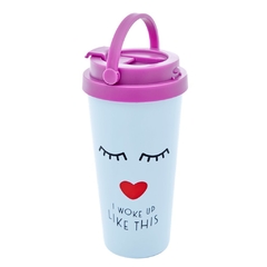 Copo Térmico Coleção Rostinho Azul e Roxo 500ml - Rice DK - comprar online
