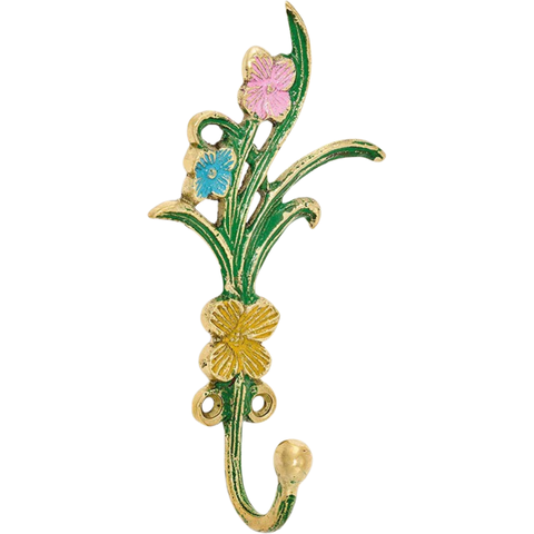 Gancho de parede decorativo Ivy Hook da marca Doing Goods, em formato de flores coloridas, ideal para organização e decoração de ambientes.