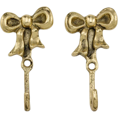 Dupla de ganchos de parede em formato de laço dourado Bowie da marca Doing Goods, ideal para decoração e organização de ambientes.