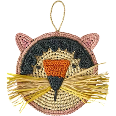 Decoração de Parede de Ráfia Gato Pequeno - Rosa - Rice Dk na internet