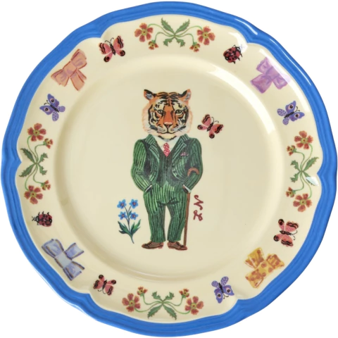 Prato Melamina Gato de Terno Nathalie Lété - Rice Dk - comprar online