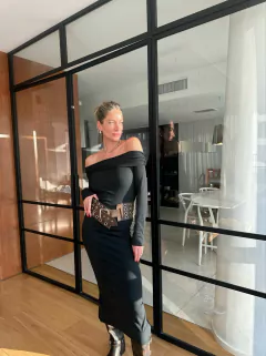 VESTIDO LONG NEGRO - comprar online