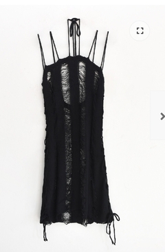 VESTIDO TEJIDO PALMS NEGRO