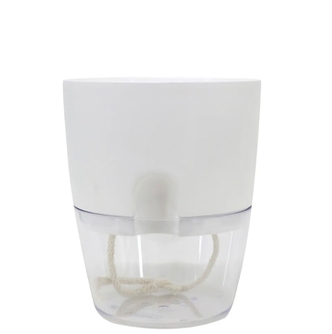 Vaso Autoirrigável 15 x 18 cm - Branco - Marca Vasart