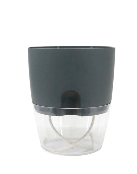 Vaso Acqua Auto Irrigável 12x14 cm Grafite – Marca Vasart: Praticidade e Sustentabilidade no Cuidado com suas Plantas