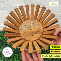 Cachepô Cuia G (28x8 cm) - Madeira Peroba de Demolição, 100% Artesanal e Resistente - loja online
