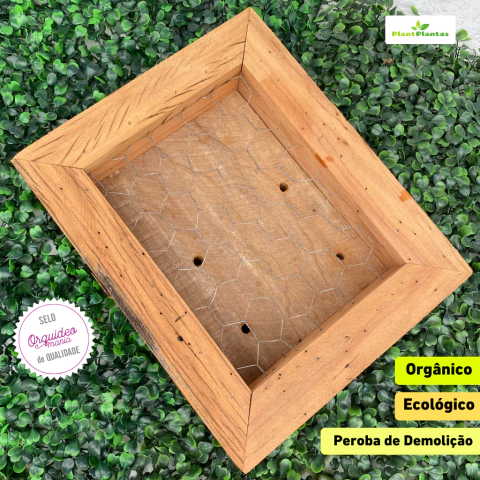 Cachepô Quadro com Tela - Produto 100% Artesanal