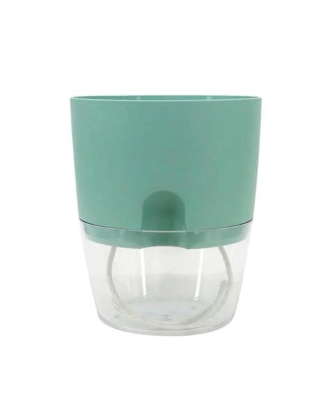 Vaso Acqua Auto Irrigável 12x14 cm Verde – Marca Vasart: Praticidade e Sustentabilidade no Cuidado com suas Plantas