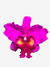 Orquídea Cattleya Blc. Herons Roon 'Grapeland' com flores roxas vibrantes e detalhes amarelos.