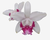 Flores brancas da orquídea Cattleya Intermedia Flamea com detalhes em rosa.