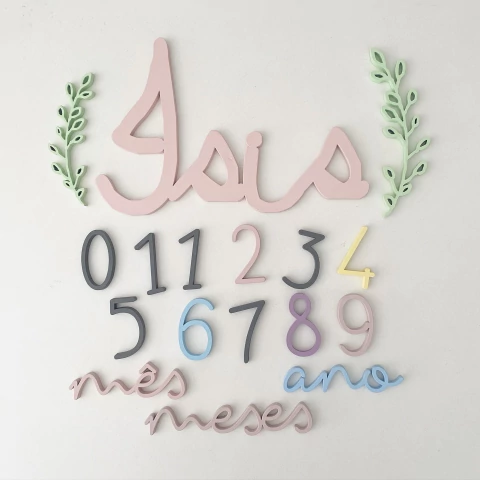 COMBO: Letreiro de parede + Kit-mêsversário RAMINHOS - comprar online