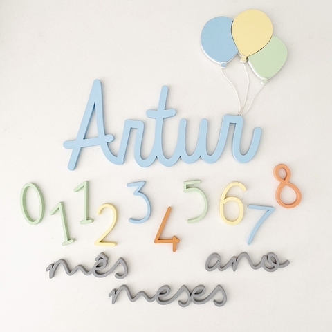 COMBO: Letreiro de parede + Kit-mêsversário BALÕES - comprar online