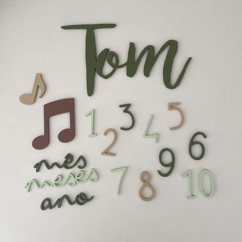 COMBO: Letreiro de parede + Kit-mêsversário MÚSICA - comprar online