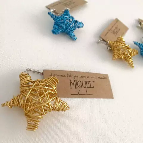 Chaveiro de Estrelinha em arame [LEMBRANÇA MATERNIDADE]