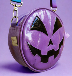 Bolsa Abóbora Halloween Mini Roxa e Preta Glitter - Edição Limitada Halloween 2025 na internet