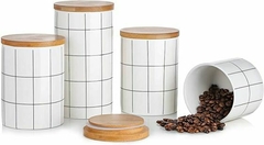FRASCO CERAMICA RAYAS BAMBU L