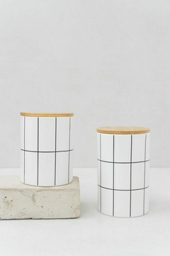 FRASCO CERAMICA RAYAS BAMBU M - comprar online