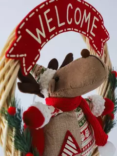 Colgante puerta Bienvenida Navideño Reno en internet