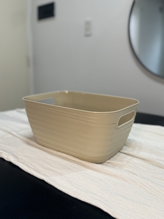 CANASTO ORGANIZADOR GRANDE BEIGE - comprar online