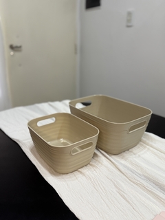 CANASTO ORGANIZADOR GRANDE BEIGE - Brothers Home Deco