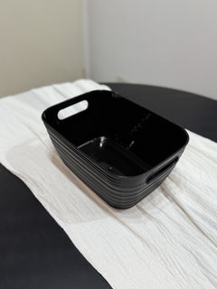 CANASTO ORGANIZADOR GRANDE NEGRO - Brothers Home Deco