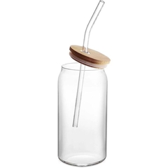 VASO TUBO BAMBU Y SORBETE 550ml