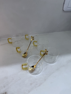 SET X6 TACITAS GOLD - Brothers Home Deco