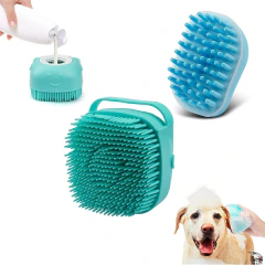 CEPILLO LIMPIEZA MASCOTAS CON DISPENSER