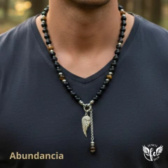 Collar Obsidiana y Ojo de Tigre - comprar online