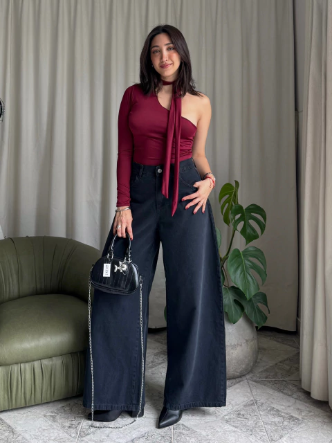 WIDE LEG extra full black - comprar online