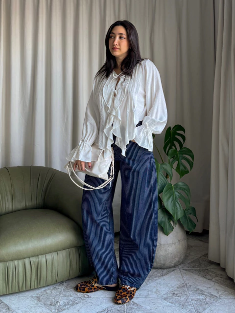 JEAN SLOUCHY strippes - comprar online