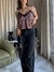 JEAN STRAIGHT black costura blanca - L'atelier Shop