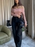 JEAN STRAIGHT black costura blanca - comprar online