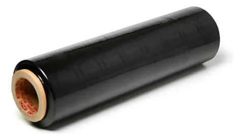 Rollo Film Stretch Negro Polietileno Virgen 4.5kg