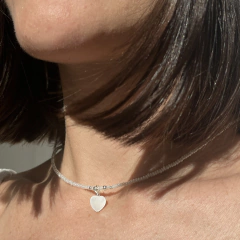 Collar Heart White