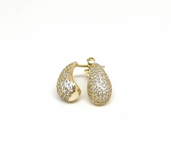 Aros Gotas con Cubics - Pinup Joyas