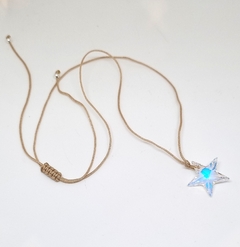 Collar de Hilo ajustable y cristal - tienda online
