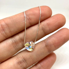 Collar mini cristal corazón en internet